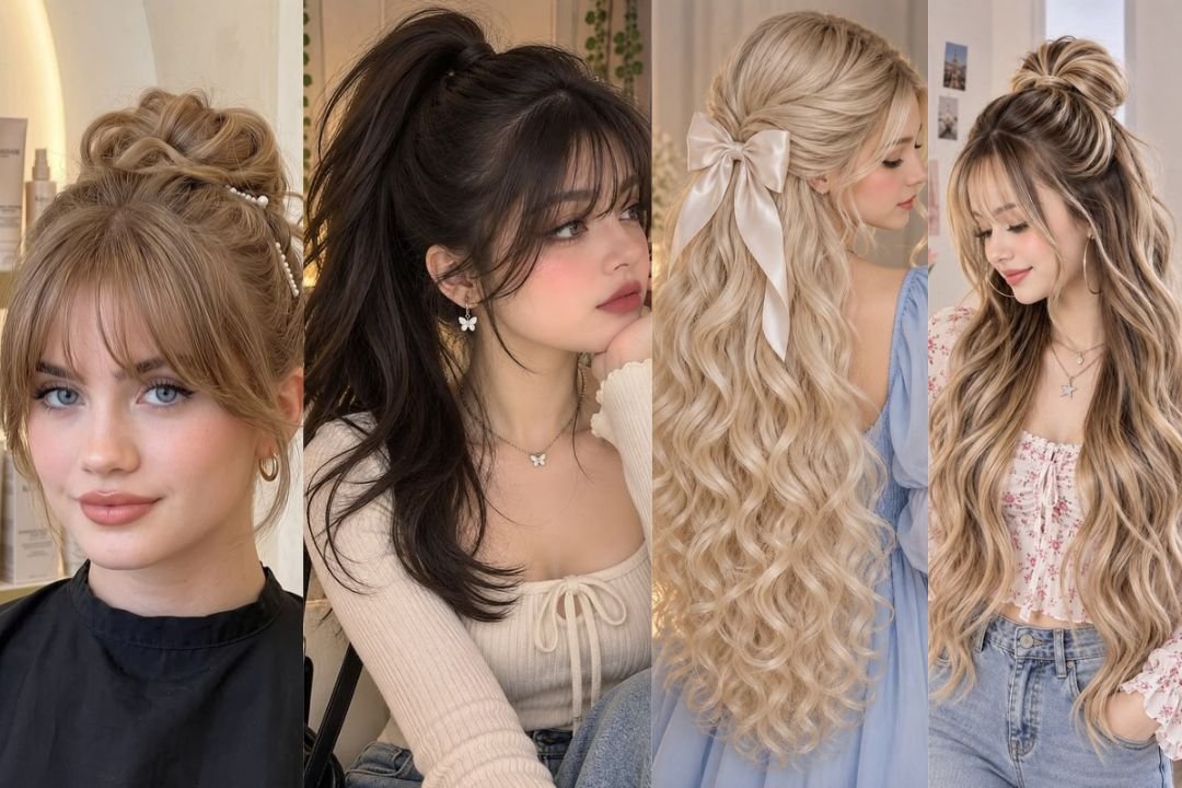 Front Hair Styles With Bun