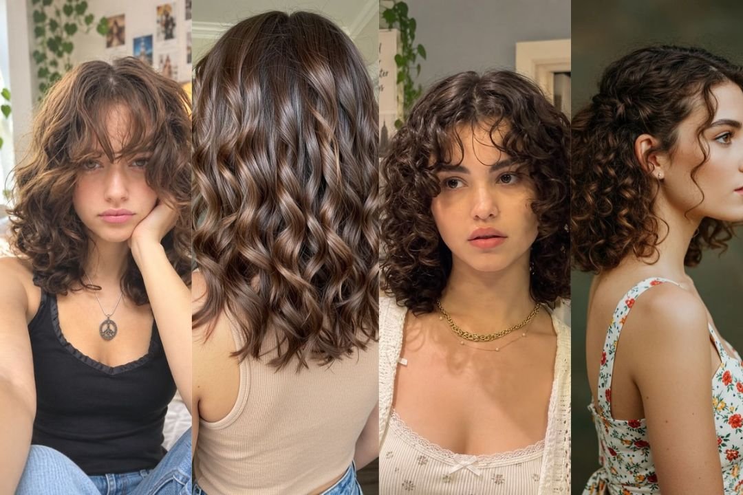 Trendy Curly Hair Styles for Medium Hair