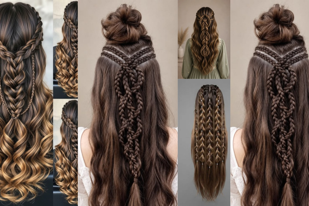 Hair Styles Braids Ideas With Curls for a Soft, Romantic Look