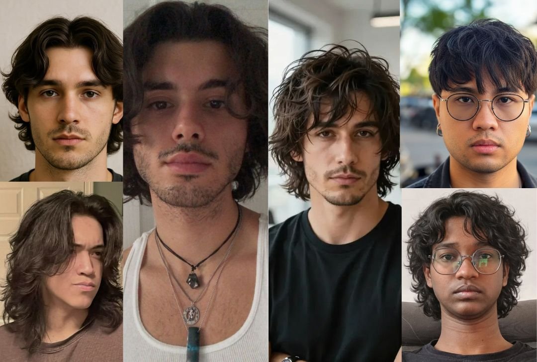 Wavy Hair Styles Men Round Face
